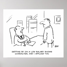 Poster Chefe Aplaude Trabalhador para Gerenciamento com S