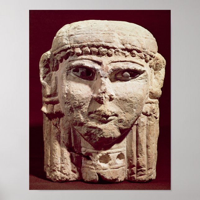 Póster Chefe da Deusa Ishtar, de Amã, Jordânia (Frente)