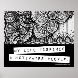 Póster Chefe de Ambição de Sucesso de Afirmação Posit