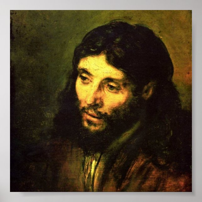 Poster Chefe de Jesus por Rembrandt (Frente)