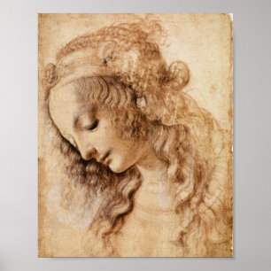 Poster Chefe de mulher de Leonardo da Vinci
