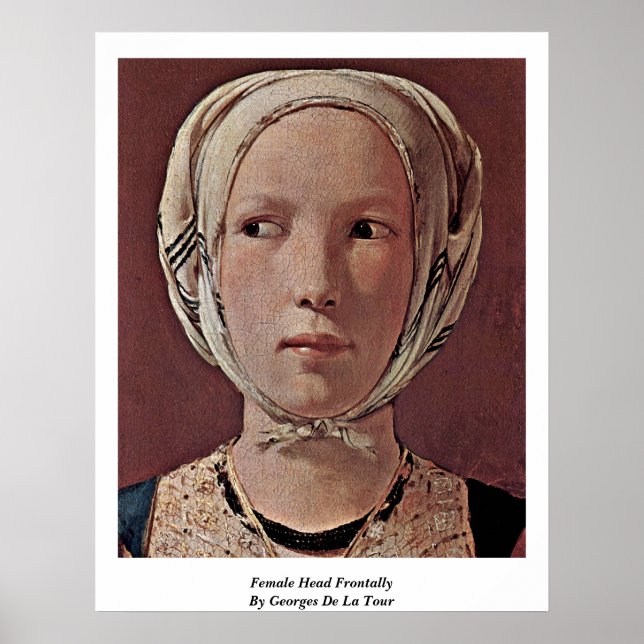 Póster Chefe De Mulher Frontalmente Por Georges De La Tou (Frente)