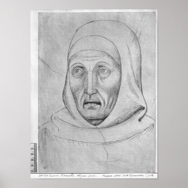 Póster Chefe de um monge, do Álbum Vallardi (Frente)