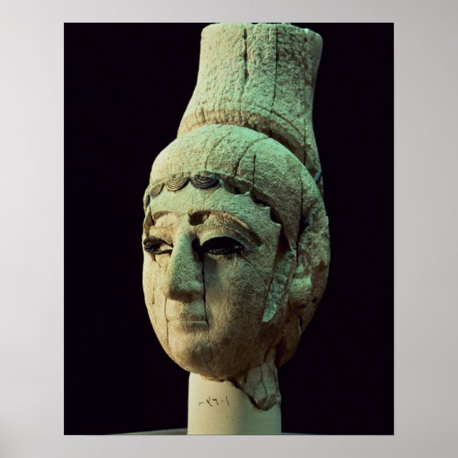 Póster Chefe de um Príncipe ou Princesa de Ugarit (marfim (Frente)