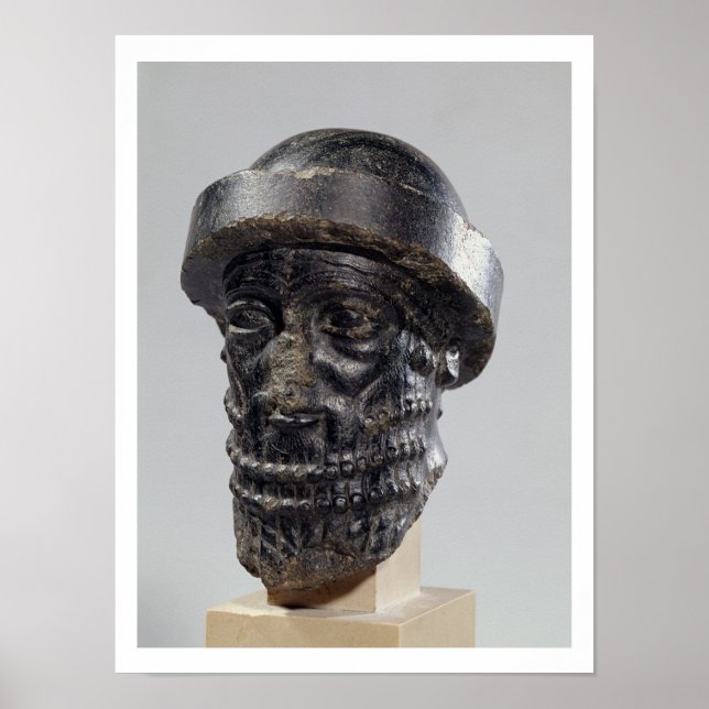 Poster Chefe de um rei, possivelmente Hammurabi, rei de B (Frente)