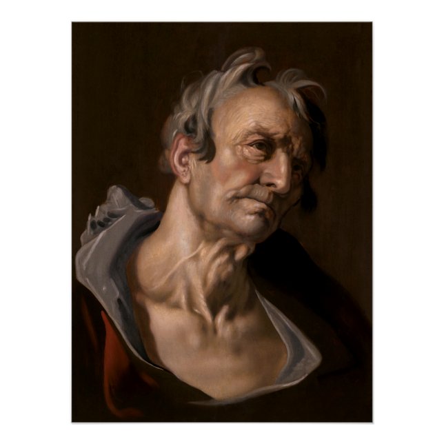 Póster Chefe de um Velho de Abraham Bloemaert (Frente)