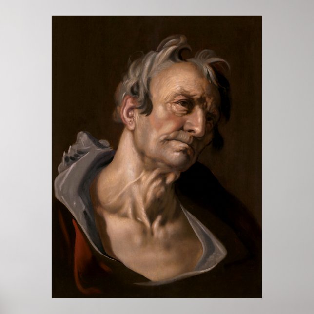 Poster Chefe de um Velho de Abraham Bloemaert (Frente)