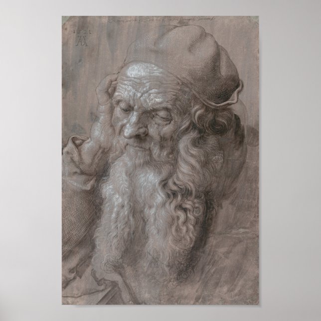 Póster Chefe de um Velho de Albrecht Durer (Frente)