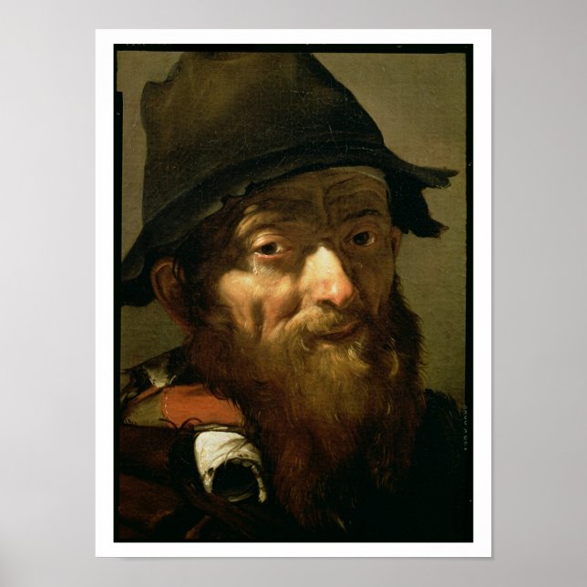 Póster Chefe de um Velho, Detalhe do Retrato de um Velho  (Frente)