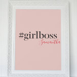Poster Chefe e Nome da Menina Rosa Moderna | melhor prese<br><div class="desc">Apresentando a coleção de Chefes e Nomes de Menina Rosa Moderna no Zazzle! Esta tendência e coleção de na moda é perfeita para todas as mulheres fortes e independentes que estão a balançar as suas carreiras e a fazer de uma declaração. Quer você seja uma menina chefe ou esteja procurando...</div>