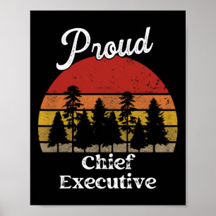 Poster Chefe Executivo Engraçado Shirts Profissões de Car
