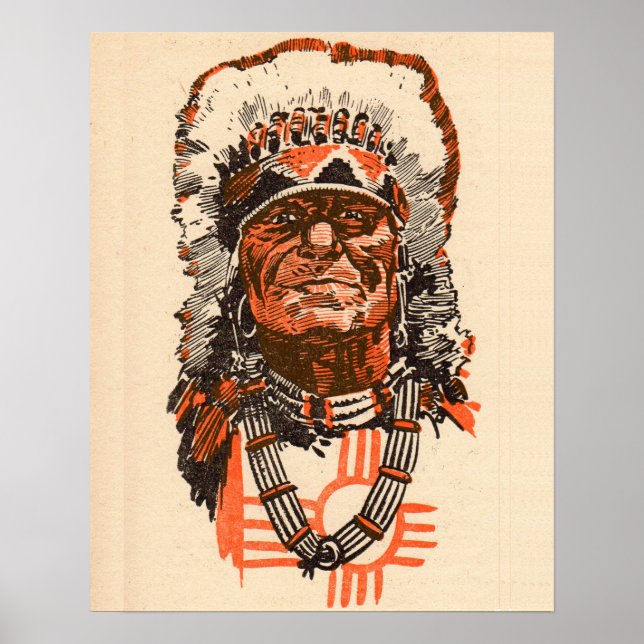 Poster Chefe indiano das histórias em quadrinhos Billy th (Frente)