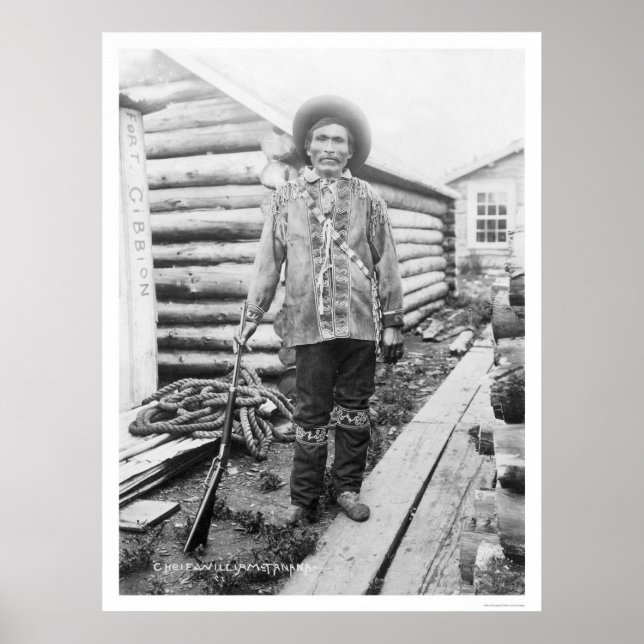 Póster Chefe Indiano Tanana Alaska 1916 (Frente)