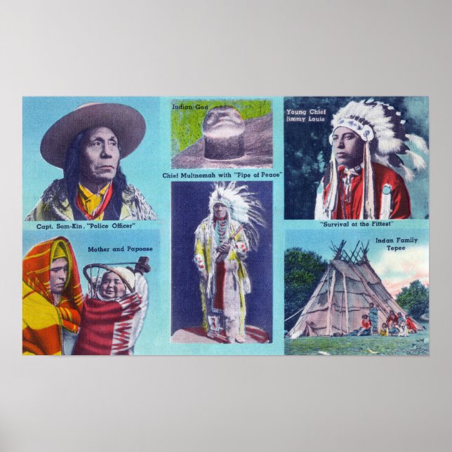 Póster Chefe Multnomah, Capitão Som-Kin (Frente)