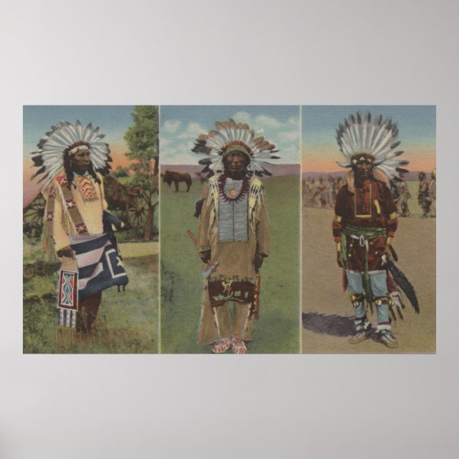 Póster Chefe Nuvem Vermelha, Chefe Dewey Beard (Frente)