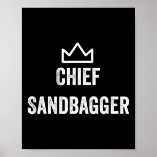 Poster Chefe Sandbagger Gift Para Golf Meme Bjj Chess San