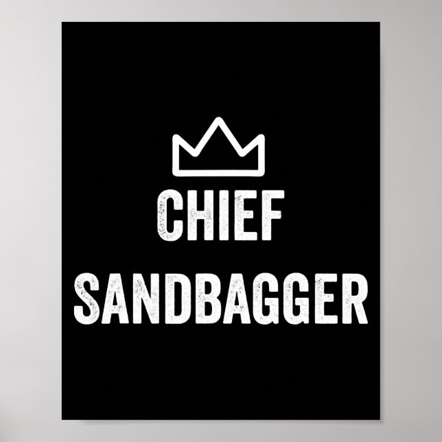 Poster Chefe Sandbagger Golf Meme Bjj Chess Sandbag (Frente)