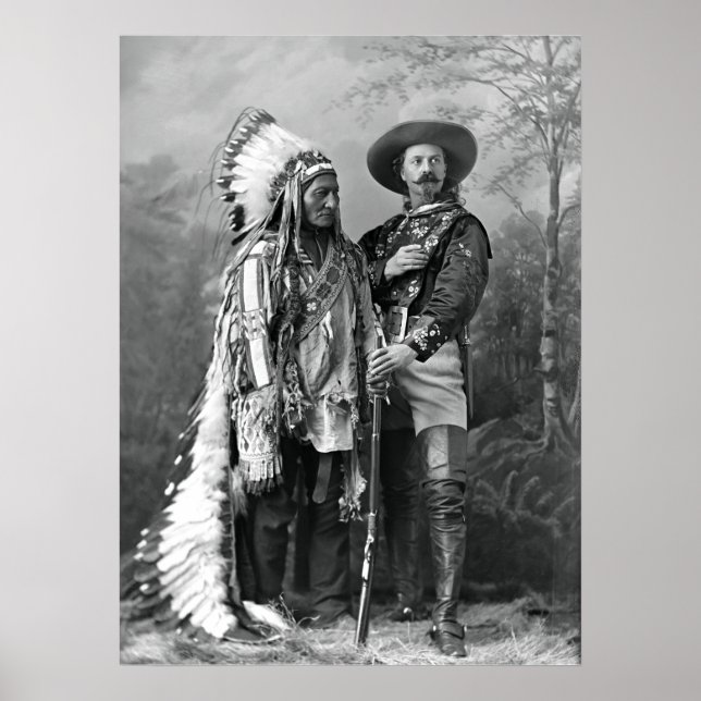Póster CHEFE SENTADO BULL e Buffalo Bill Cody (Frente)