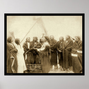 Póster Chefes indianos com milhas gerais SD 1891