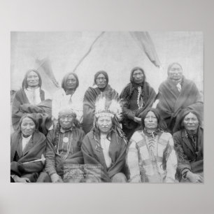Poster Chefes indianos de Lakota que encontraram milhas