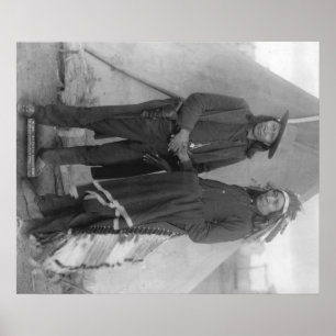 Póster Chefes "nuvem vermelha" e "cavalo americano " de