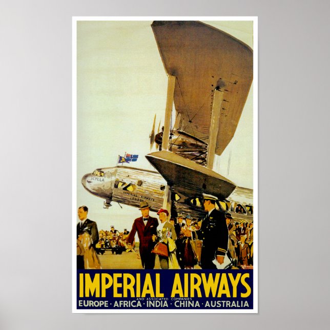 Póster Chegada da Imperial Airways (Frente)