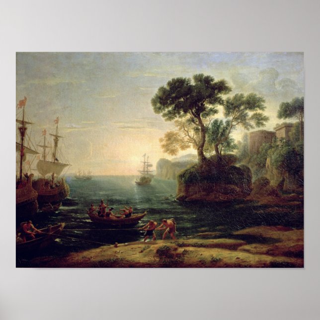 Poster Chegada de Aeneas em Itália, o amanhecer do (Frente)