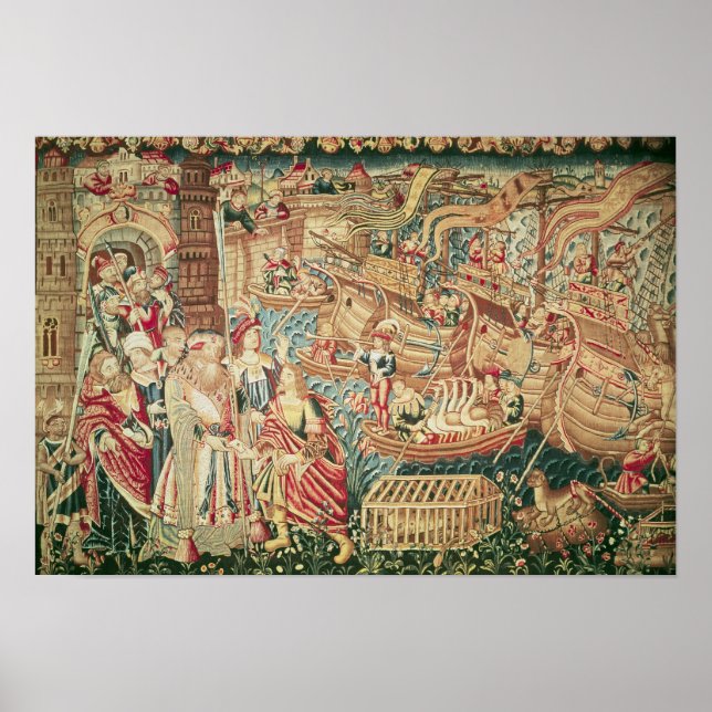 Poster Chegada de Vasco da Gama em Calcutá (Frente)