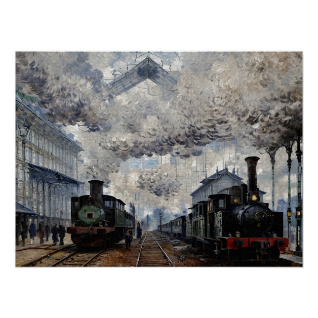 Póster Chegada do comboio normando (Frente)