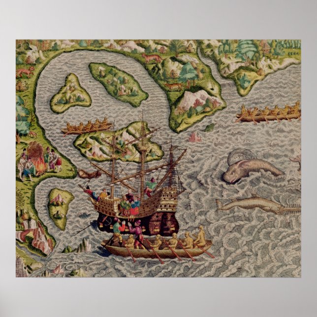 Póster Chegada e desembarque (Frente)