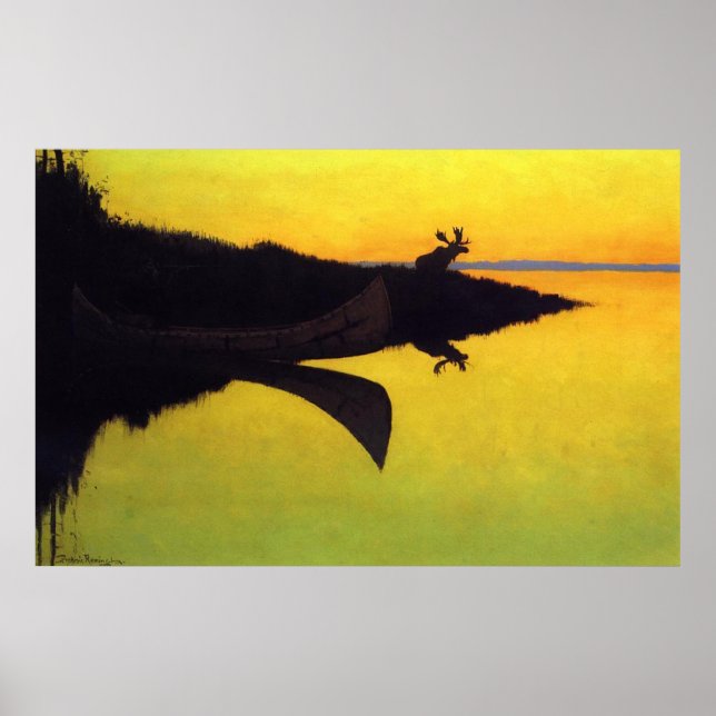 Poster Chegando à Chamada ~ Frederic Remington (Frente)