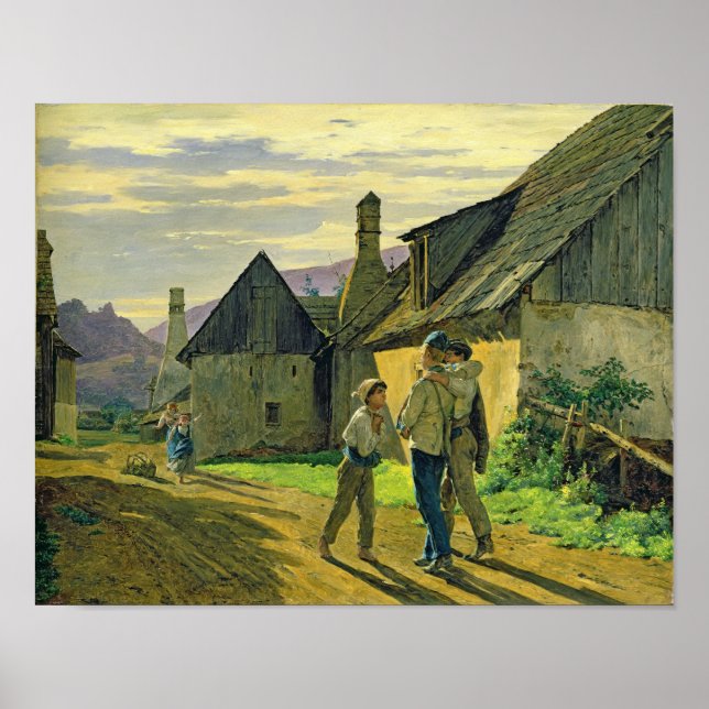 Poster Chegando em casa da guerra, 1859 (Frente)