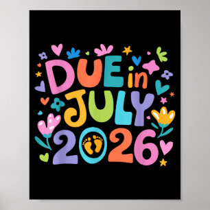 Poster Chegando Julho 2026 Data de Nascimento Nova Mãe Gr