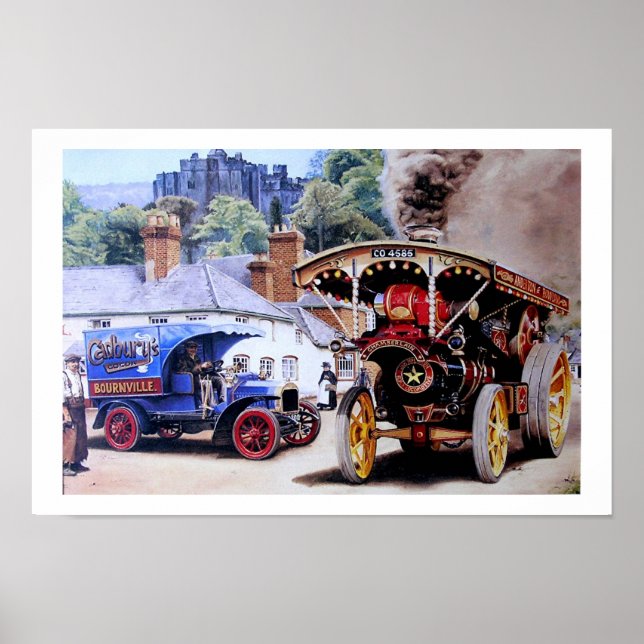 Poster Cheio a vapor à frente (Frente)