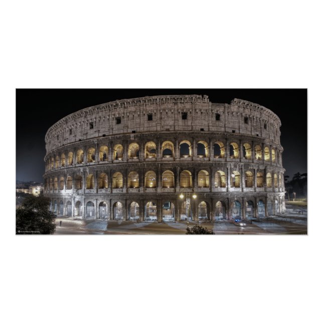 Póster Cheio Colosseum Roma - Itália Landmark (Frente)