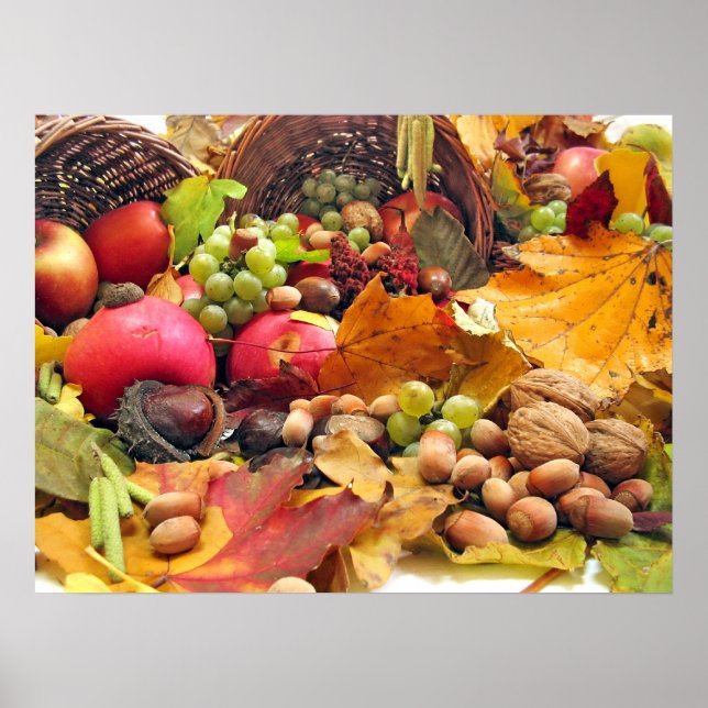 Poster Cheio das cestas do outono (Frente)