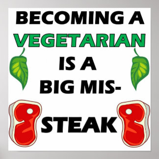 Poster Cheio de carne vegetal