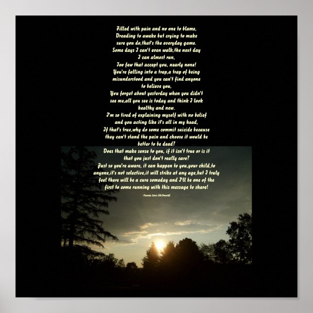 Póster Cheio de dor e ninguém a culpar...Poster (Frente)