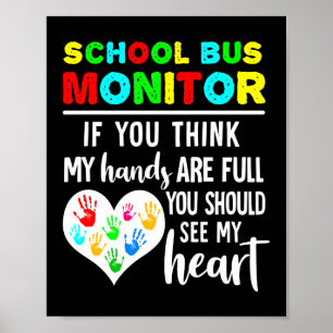 Poster Cheio De Monitor De Barramento Escolar Veja Meu Co