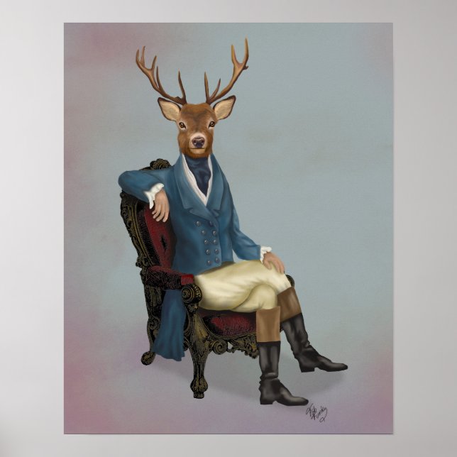 Poster Cheio de Veado Distinto (Frente)