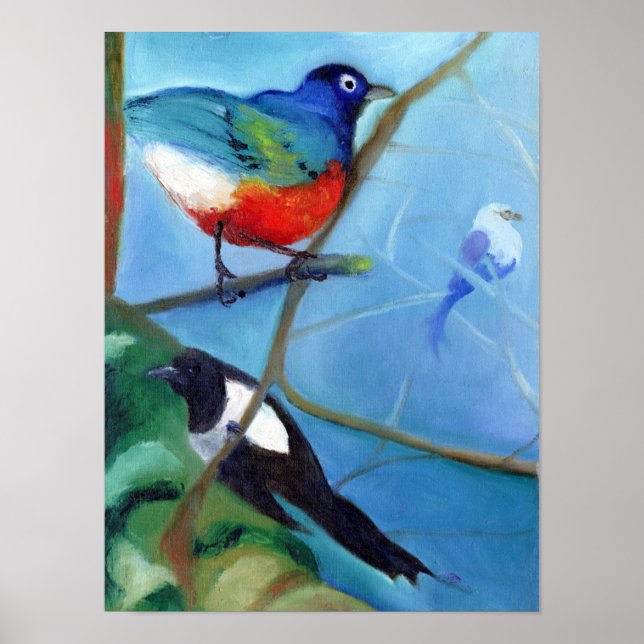 Póster Cheio em árvore de aves 2012 (Frente)