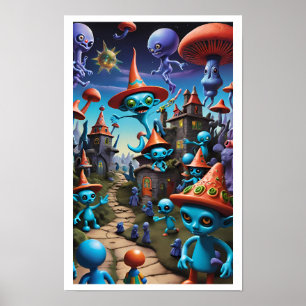 Poster Cheio Groll Town Party Down
