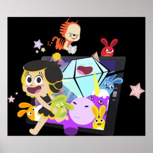 Poster Cheio Hanazuki de Tesouros