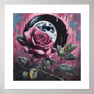 Poster Cheio-Lua-rosa