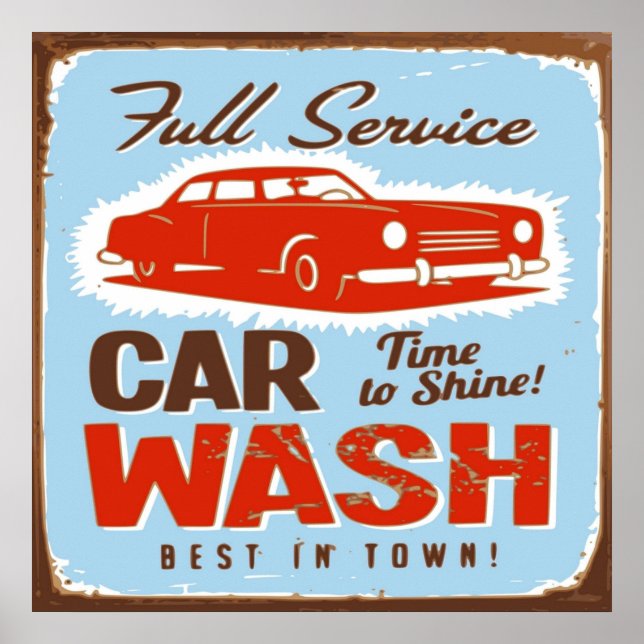 POSTER CHEIO SERVICE CAR WASH (Frente)