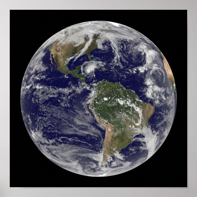 Póster Cheio Terra mostrando o furacão Paloma (Frente)