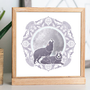 Poster Cheio Wolf Moon   Ilustração da Lua de Janeiro