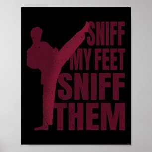 Poster Cheire Meus Pés Engraçado Karate Taekwondo Kung Fu