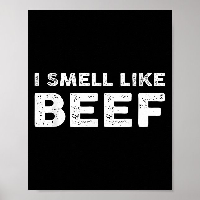 Poster Cheiro De Carne Engraçada De Carne De Bife (Frente)