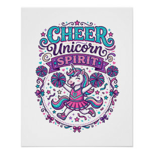 Póster Cheiro de Unicórnio Espírito de Unicórnio Colorido